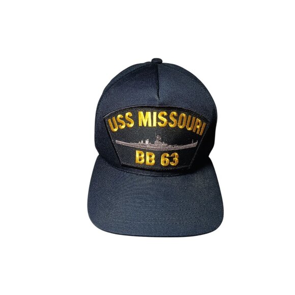 USS Missouri BB-63 Pearl Harbor Embroidered Graphic Dark Blue Navy Hat One Size - Picture 6 of 7